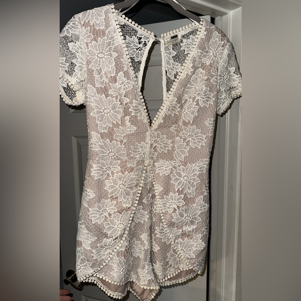 White lace romper